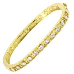 Stambolian Diamond Gold Bangle Bracelet