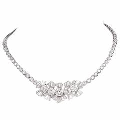 1940s Important GIA Diamond Gold Necklace 4