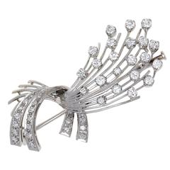 Diamond Gold Spray Brooch 2