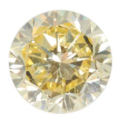 Natural Fancy Intense Yellow Diamond 22.77 Carat Platinum Ring 1