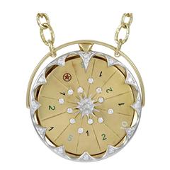  Gorgeous Gold Spinning Mood Wheel Necklace