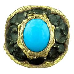 Victor Velyan Turquoise Gold Ring 10