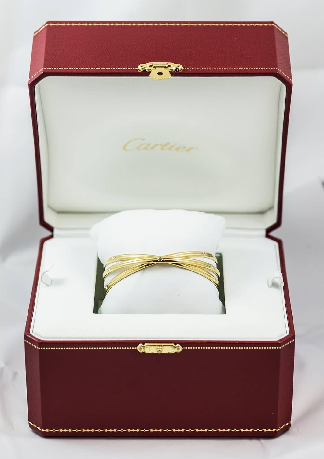Cartier Diamond Gold Trinity Bracelet 4
