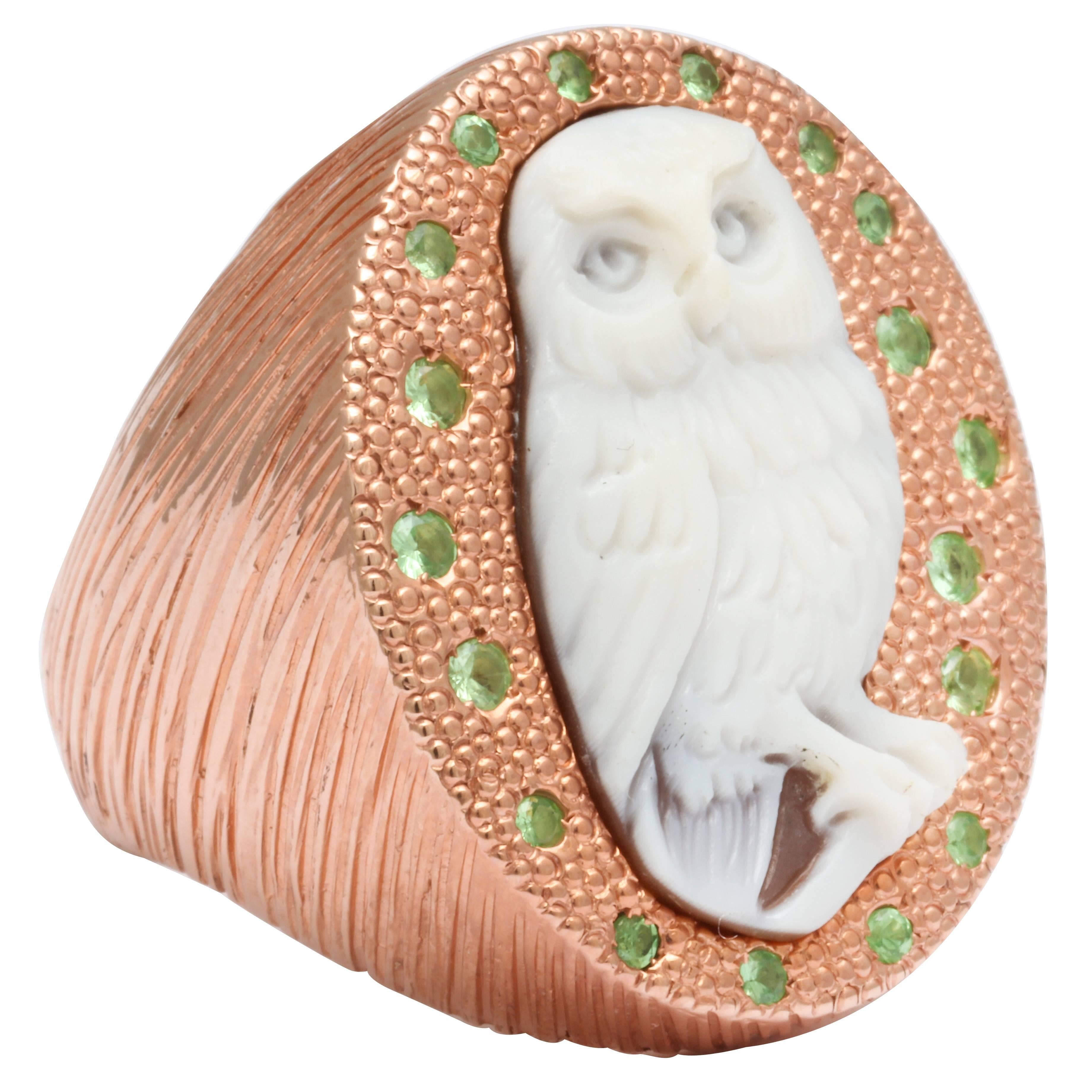 AMEDEO "Gufo" Cameo Ring For Sale