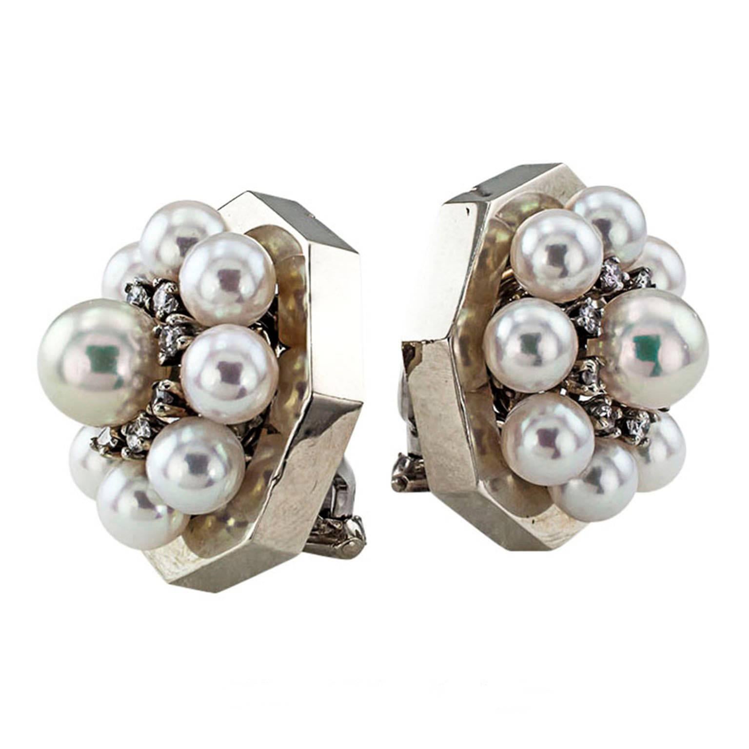 j crew pearl and crystal earrings