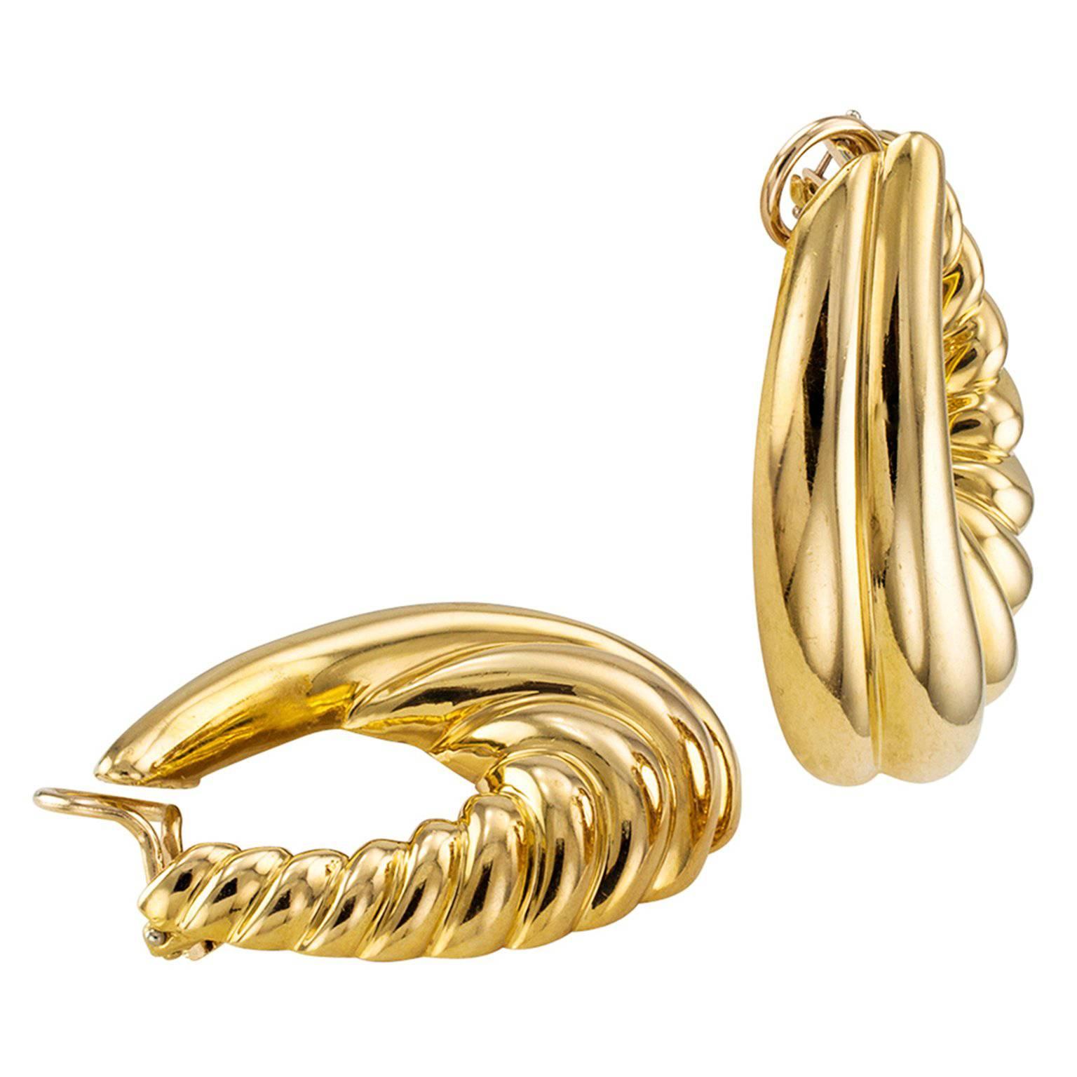 large gold clip on earrings