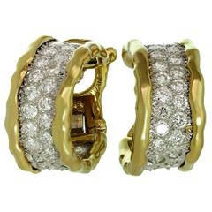 Van Cleef & Arpels Diamond Gold Wrap Earrings