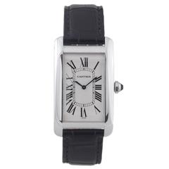 Cartier Platinum Tank American Montre-bracelet à remontage manuel