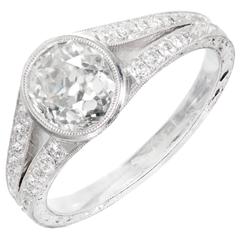 Peter Suchy 1.32 Carat Diamond Split Shank Platinum Engagement Ring 4