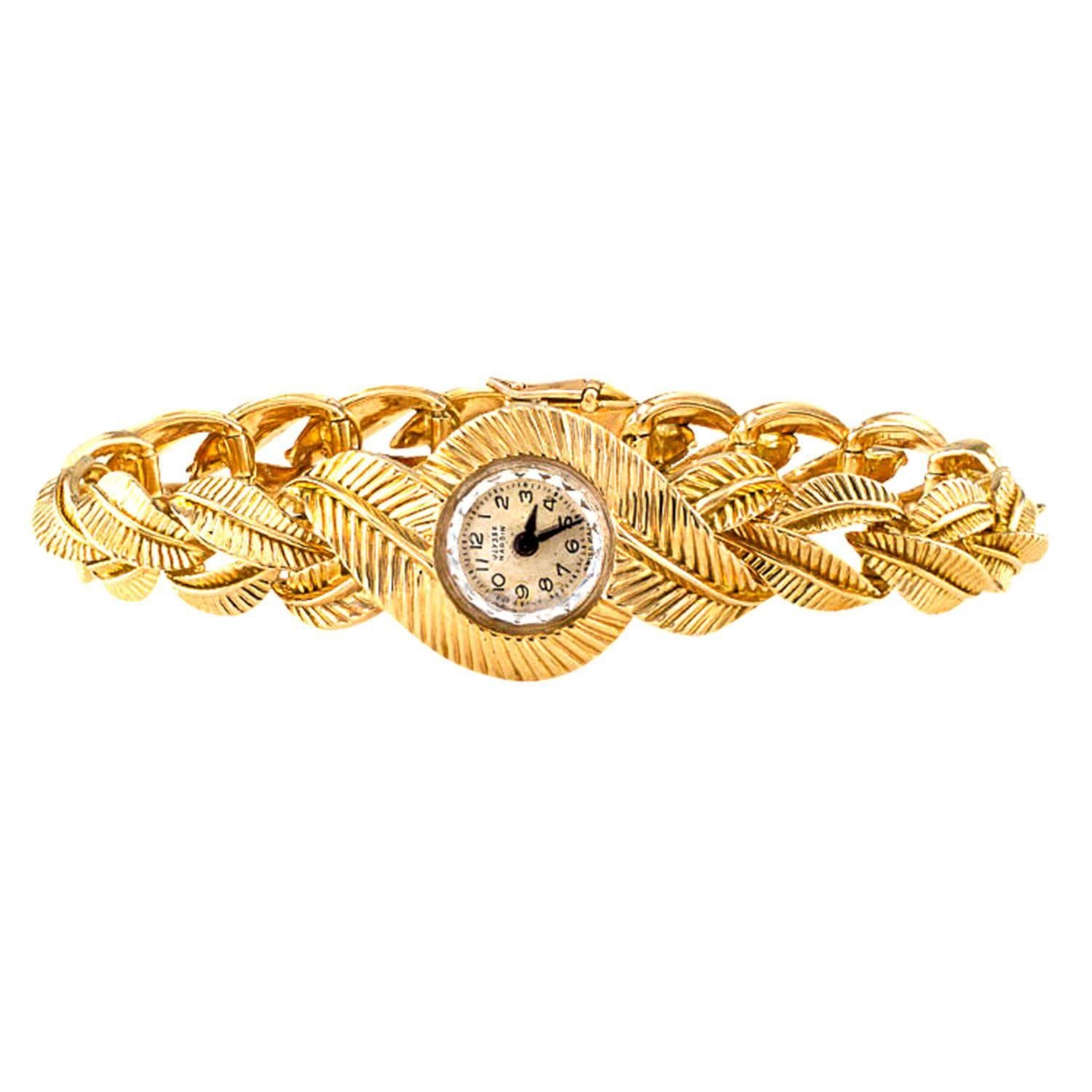 Modern Van Cleef & Arpels Ulysse Nardin Ladies Yellow Gold Bracelet Wristwatch