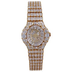 Piaget Ladies Yellow Gold Diamond "Aura" Bracelet Wristwatch 7