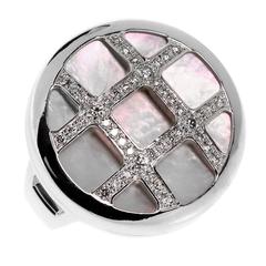 Cartier Pasha Mother of Pearl Diamond Gold Ring 10