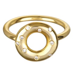 Faye Kim Diamond Gold Lifesaver Ring