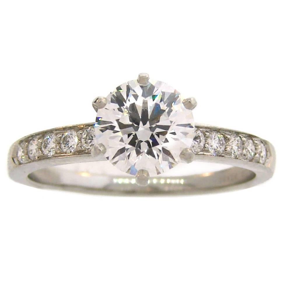 Tiffany & Co. 1.50 Carat Diamond Platinum Ring