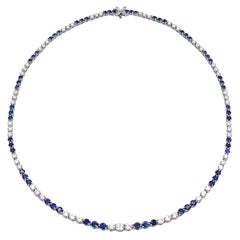 Tiffany & Co Diamond and Sapphire Necklace