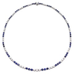 Tiffany & Co Diamant- und Saphir-Halskette