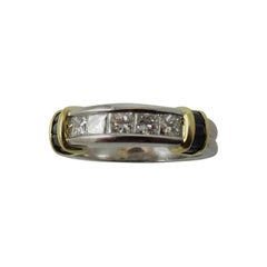 Vintage Stunning Sapphire Diamond Platinum Band Ring