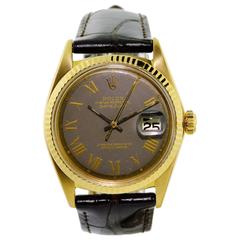 Rolex  Datejust Yellow Gold Original Roman Numeral Dial Watch, 1970s