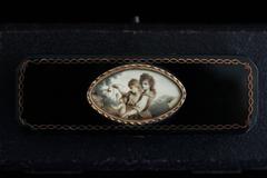 Georgian Faux Tortoiseshell Case with Miniature Painting