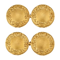 Antique Tiffany & Co. Art Nouveau Gold Cufflinks