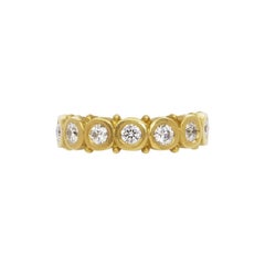 Vintage Doris Panos Diamond Yellow Gold Band Ring