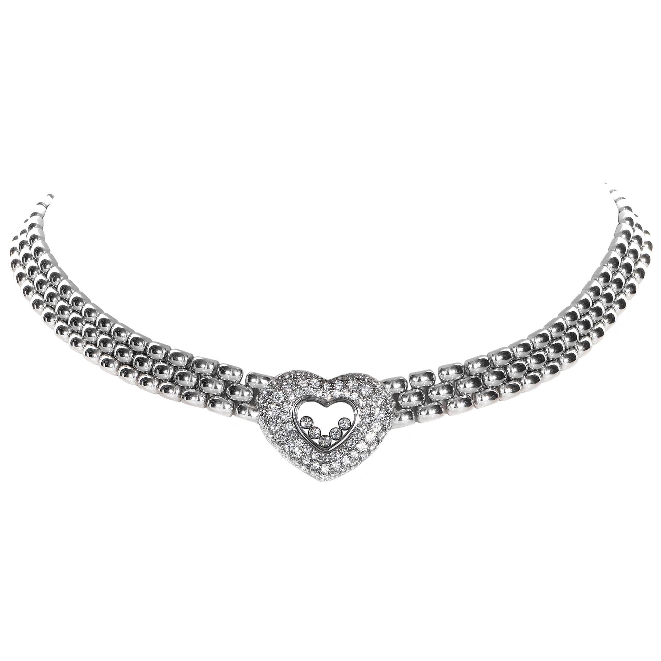 Chopard Happy Diamonds Gold Heart Collar Necklace
