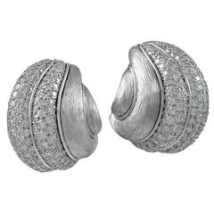 Henry Dunay Diamond Platinum Earclips