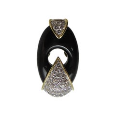 Dramatic 18K Yellow Gold, Diamond and Black Onyx Ring 5