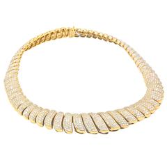 45 Carat Pave Diamonds Gold S-Link Necklace 5