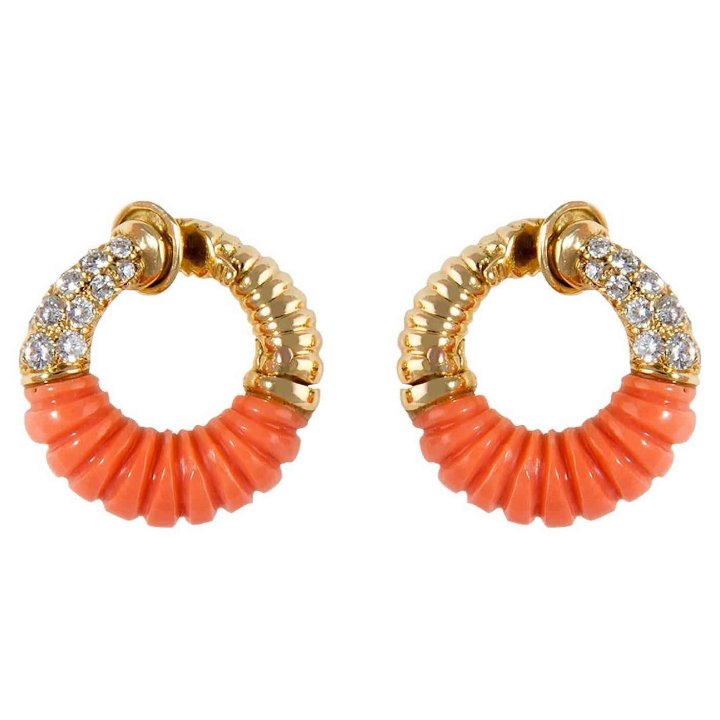 Van Cleef & Arpels Coral Earrings