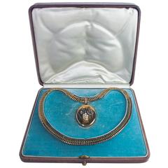 Antique Fine Victorian Memento Mori Locket on Necklace