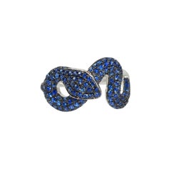 Sapphire White Gold Serpent Ring