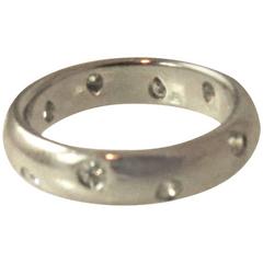 Tiffany Etoile Platinum Diamond Band Ring 12