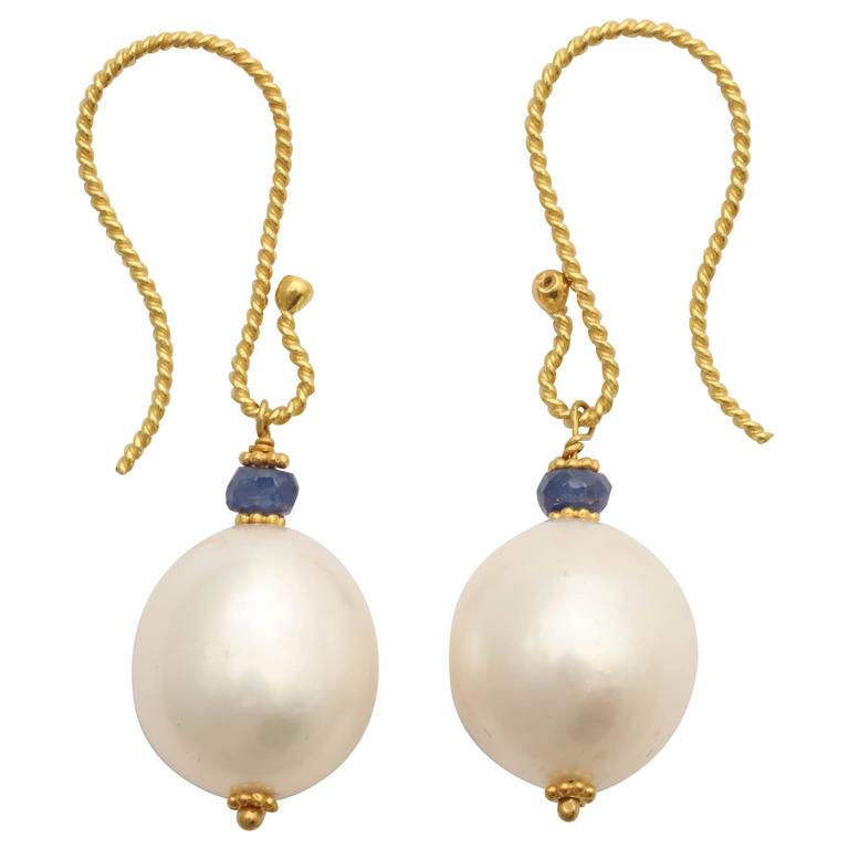 pearl and sapphire earrings pearl and sapphire earrings
