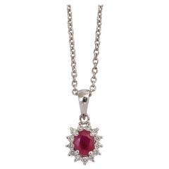 Charming Ruby and Diamond Pendant