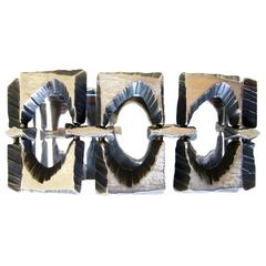 Sten and Laine Sterling Silver Brutalist Bracelet 11