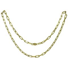 CARTIER Santos Yellow Gold Link Chain Necklace