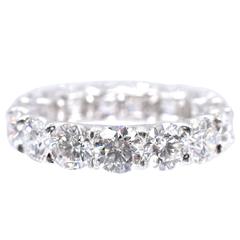 Nally Elegant Diamond Platinum Eternity Band Ring 8