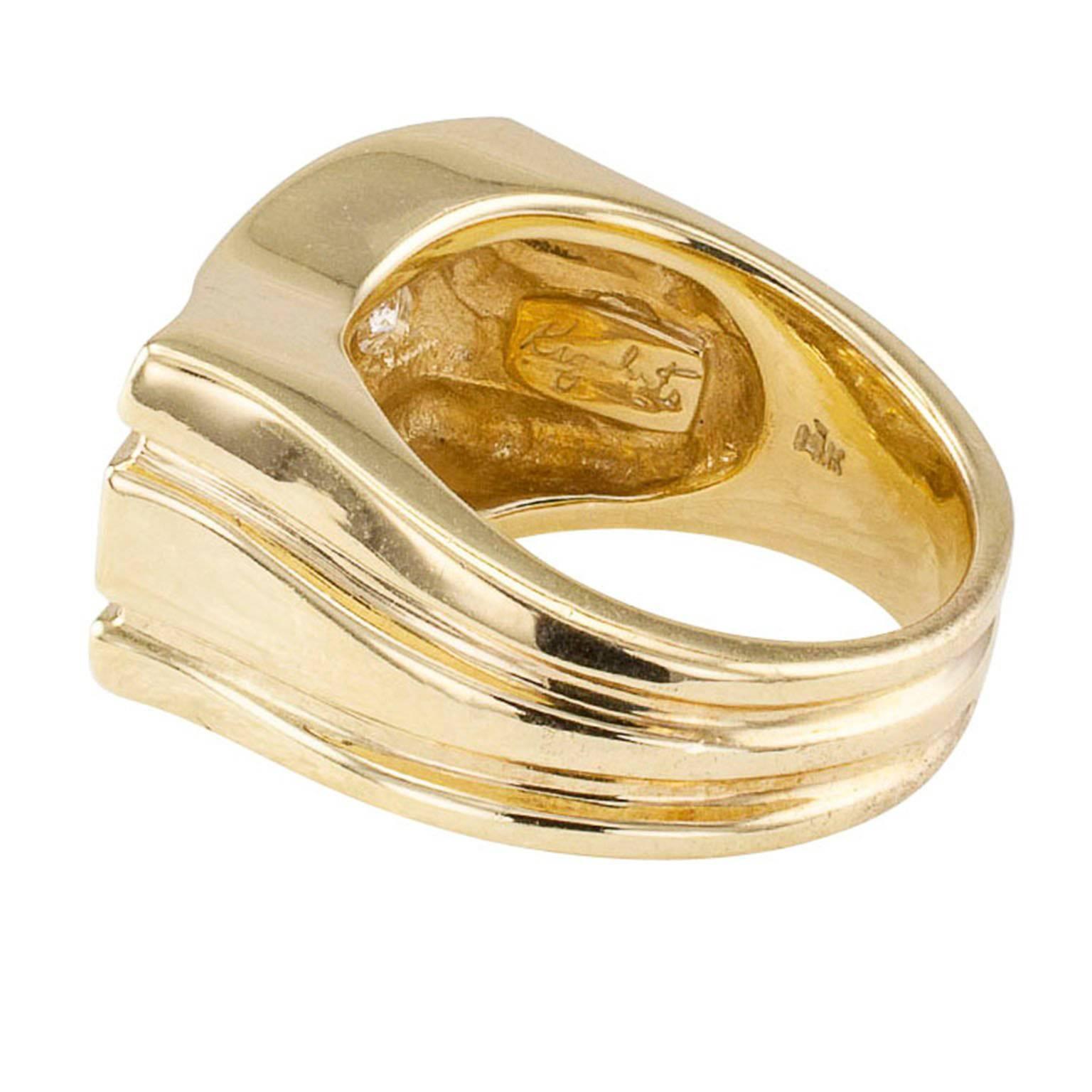 Round Cut Rigoberto Diamond Gold Ring