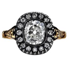 2.06ct Victorian Inspired Cushion Cut Engagement Ring 1