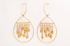 Diamond Gold Raindrop Earrings