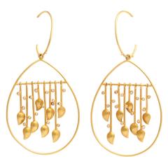 Diamond Gold Raindrop Earrings