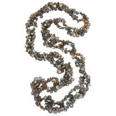 Labradorite Gold Chain Necklace 10