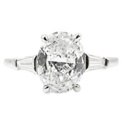 1.01 Carat Oval GIA Certified Diamond Platinum Engagement Ring 10