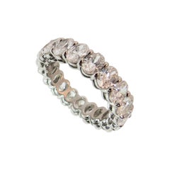 Harry Winston Oval Diamond Platinum Eternity Band Ring