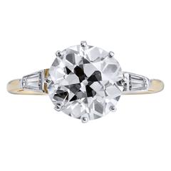 H & H Jewels 2.87 Carat Diamond Gold Platinum Engagement Ring