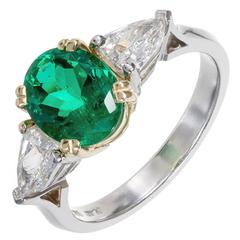 Peter Suchy 1.97 Carat Colombian Emerald Diamond Gold Platinum Engagement Ring 7