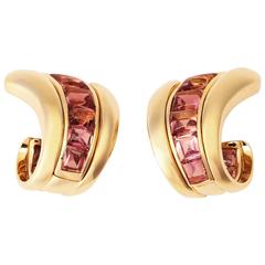 Verdura Tourmaline Gold Earrings 12