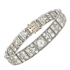 Art Deco Diamond Platinum Bracelet 2