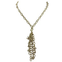 Loree Rodkin Diamond Gold Charm Tassel Pendant Necklace